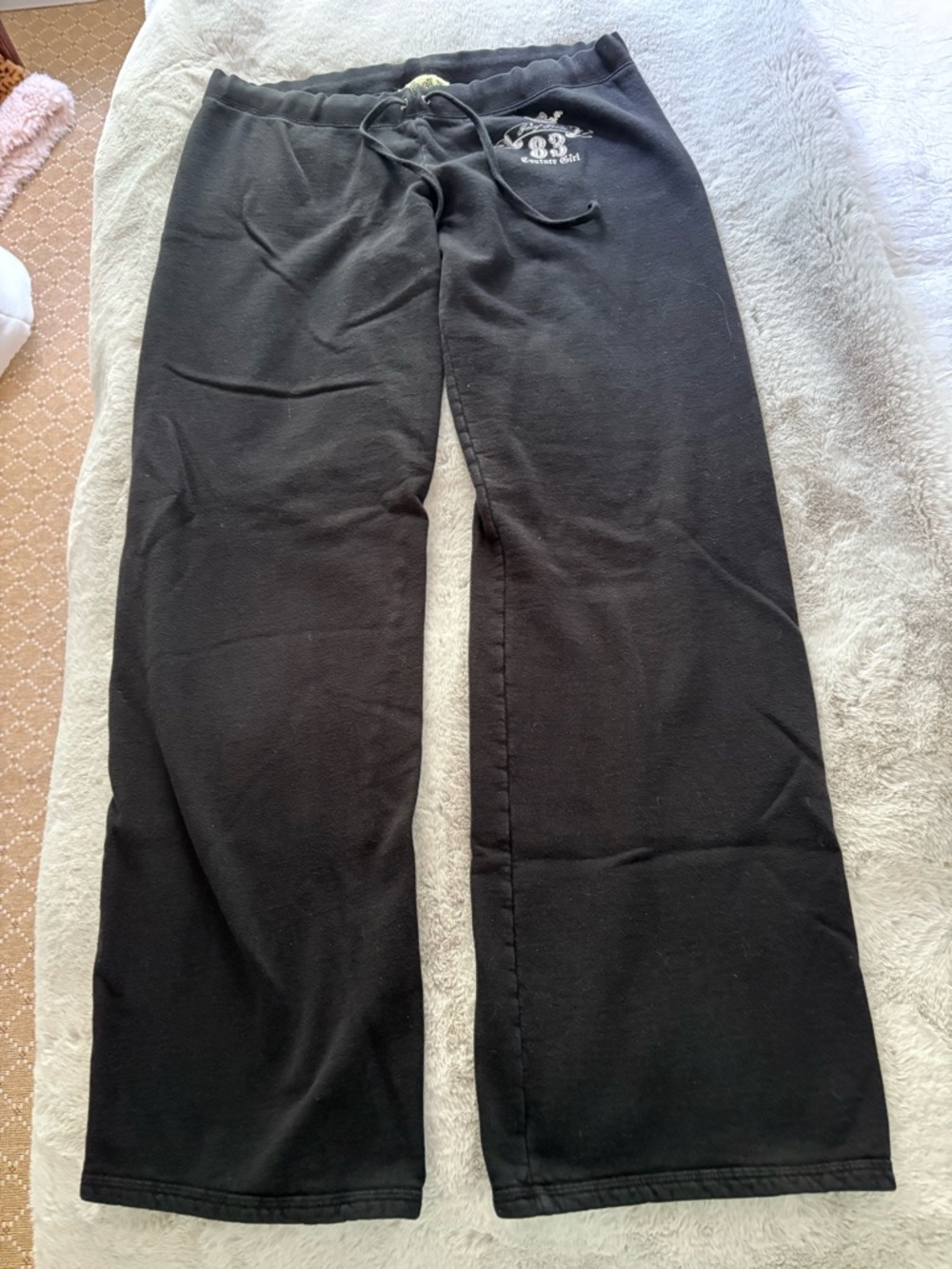 Juicy Couture Black Sweatpants with Drawstring